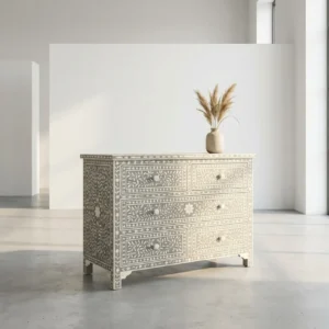Bone Inlay Grey 5 Chest of Drawers