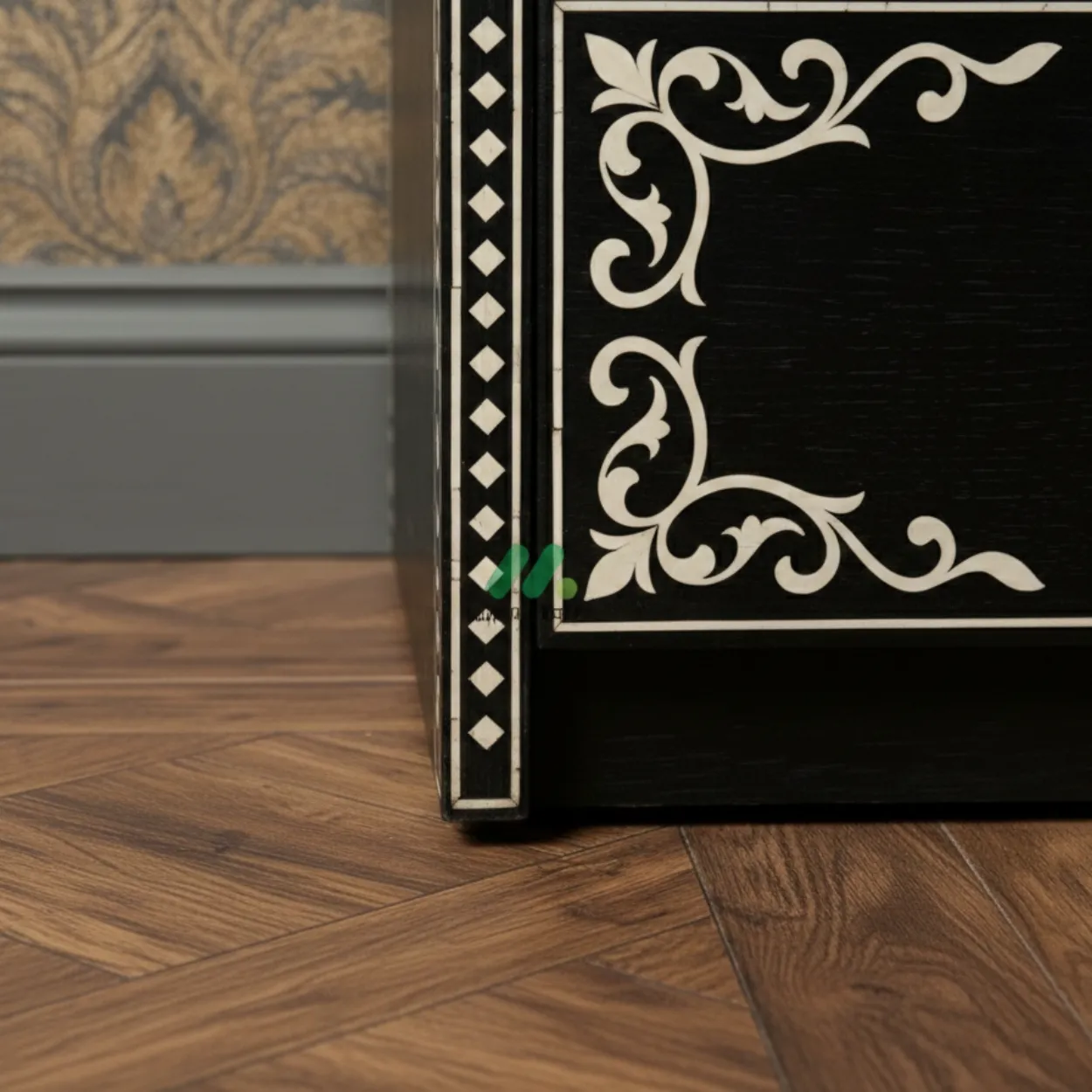 Bone Inlay Black 5 Chest of Drawer - Image 6