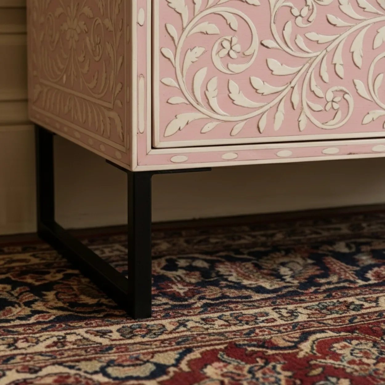 Bone Inlay Pink 4 Chest of Drawer - Image 7