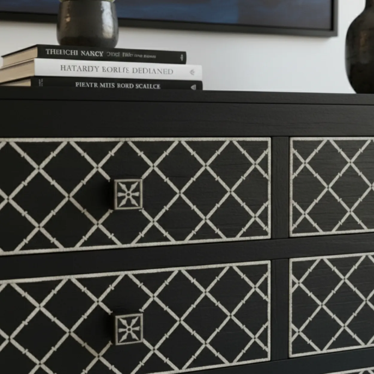 Bone Inlay Black 6 Chest of Drawer - Image 6