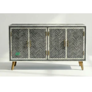 Bone Inlay Grey Cabinet