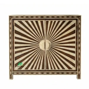 Bone Inlay Brown Cabinet