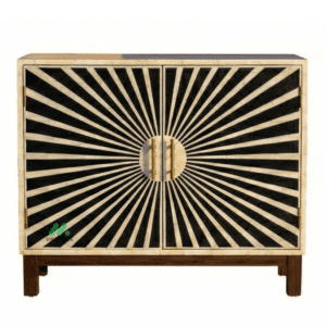Bone Inlay Black Cabinet