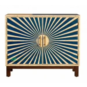 Bone Inlay Blue Cabinet