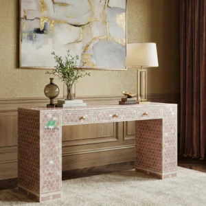 Mother of Pearl Pink Console Table