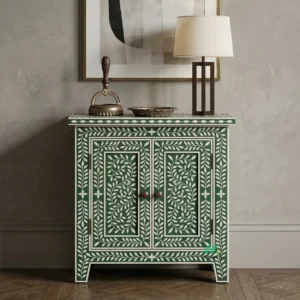 Bone Inlay Green Cabinet