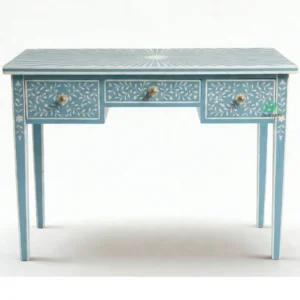 Bone Inlay Light Blue Desk