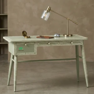 Bone Inlay Light Green Desk