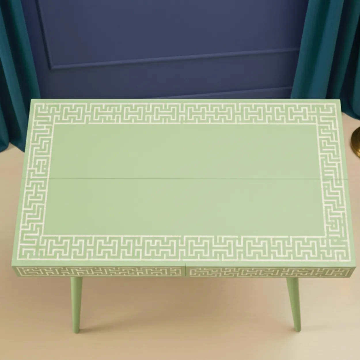 Bone Inlay Light Green Desk - Image 4