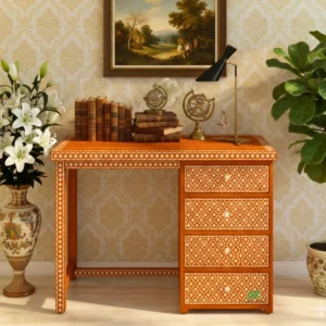 Bone Inlay Orange Desk