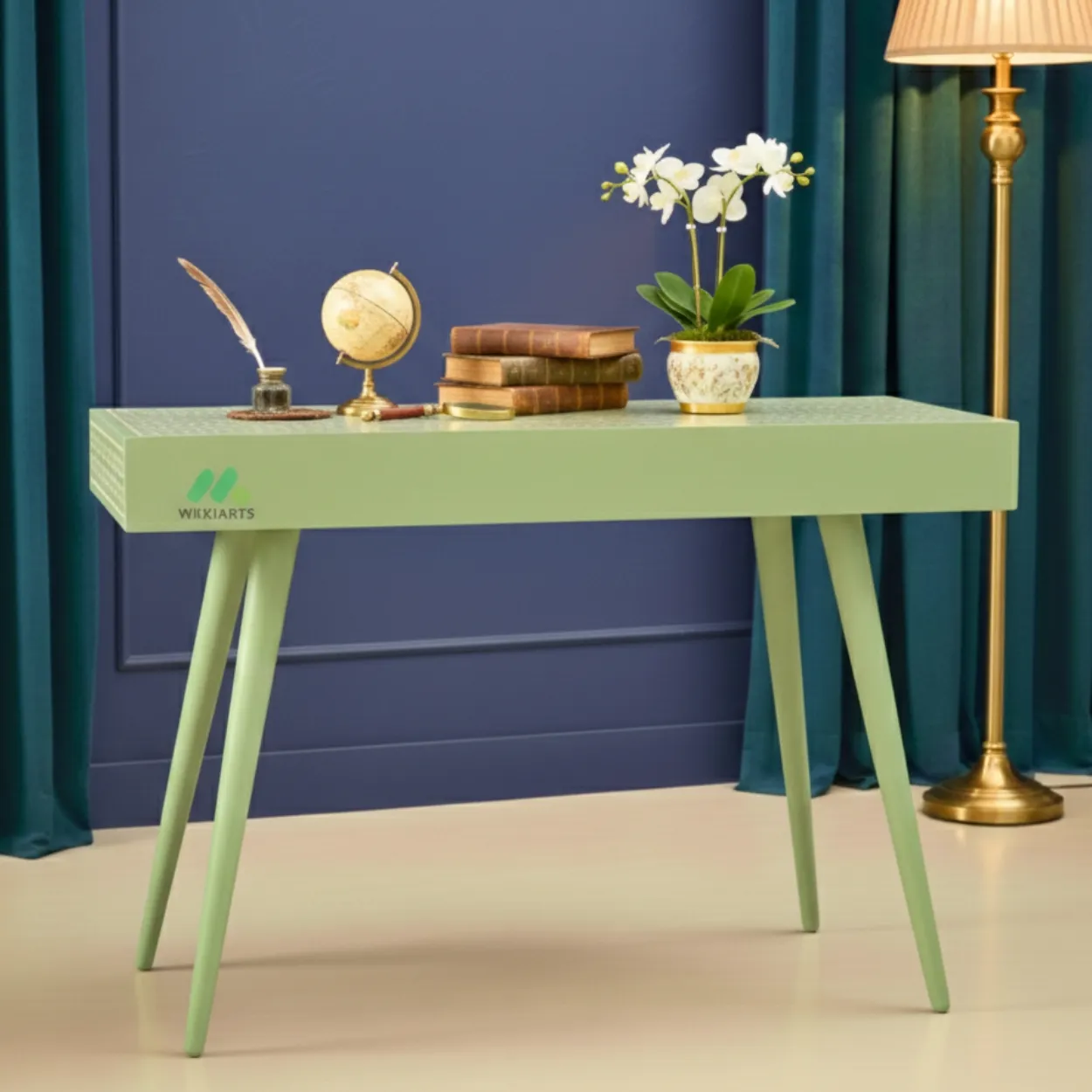 Bone Inlay Light Green Desk - Image 2