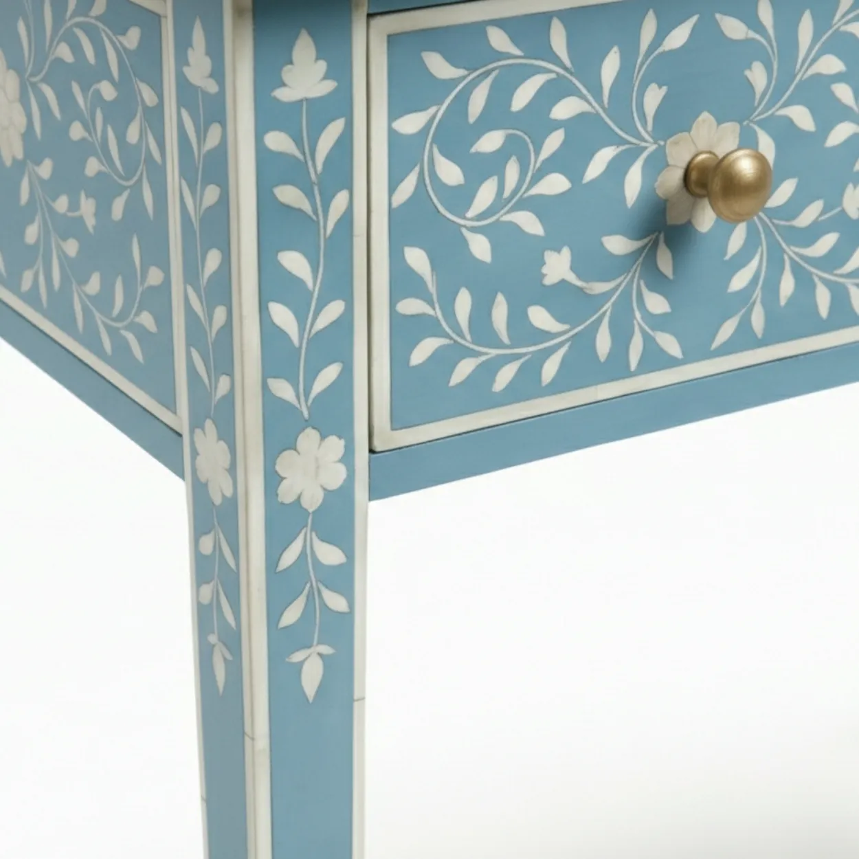 Bone Inlay Light Blue Desk - Image 5