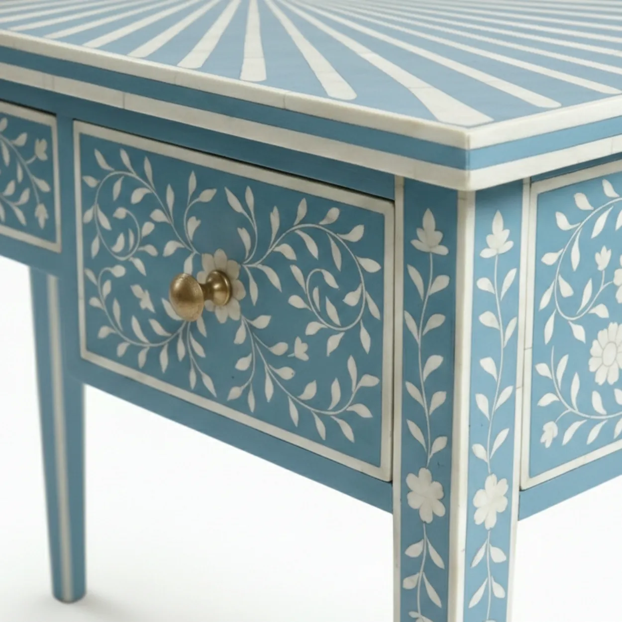 Bone Inlay Light Blue Desk - Image 7