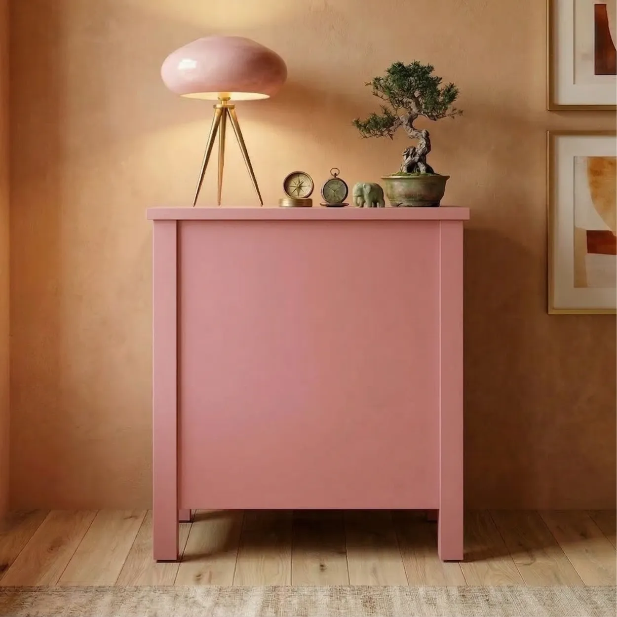 Bone Inlay Pink Cabinet - Image 2