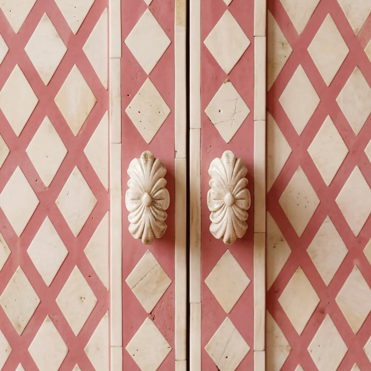 Bone Inlay Pink Cabinet - Image 5