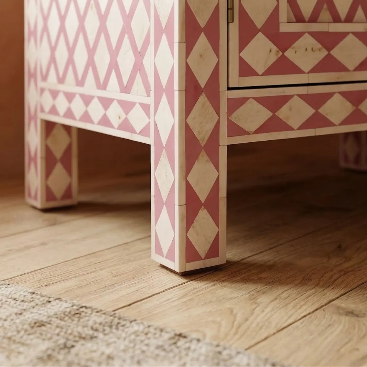 Bone Inlay Pink Cabinet - Image 6