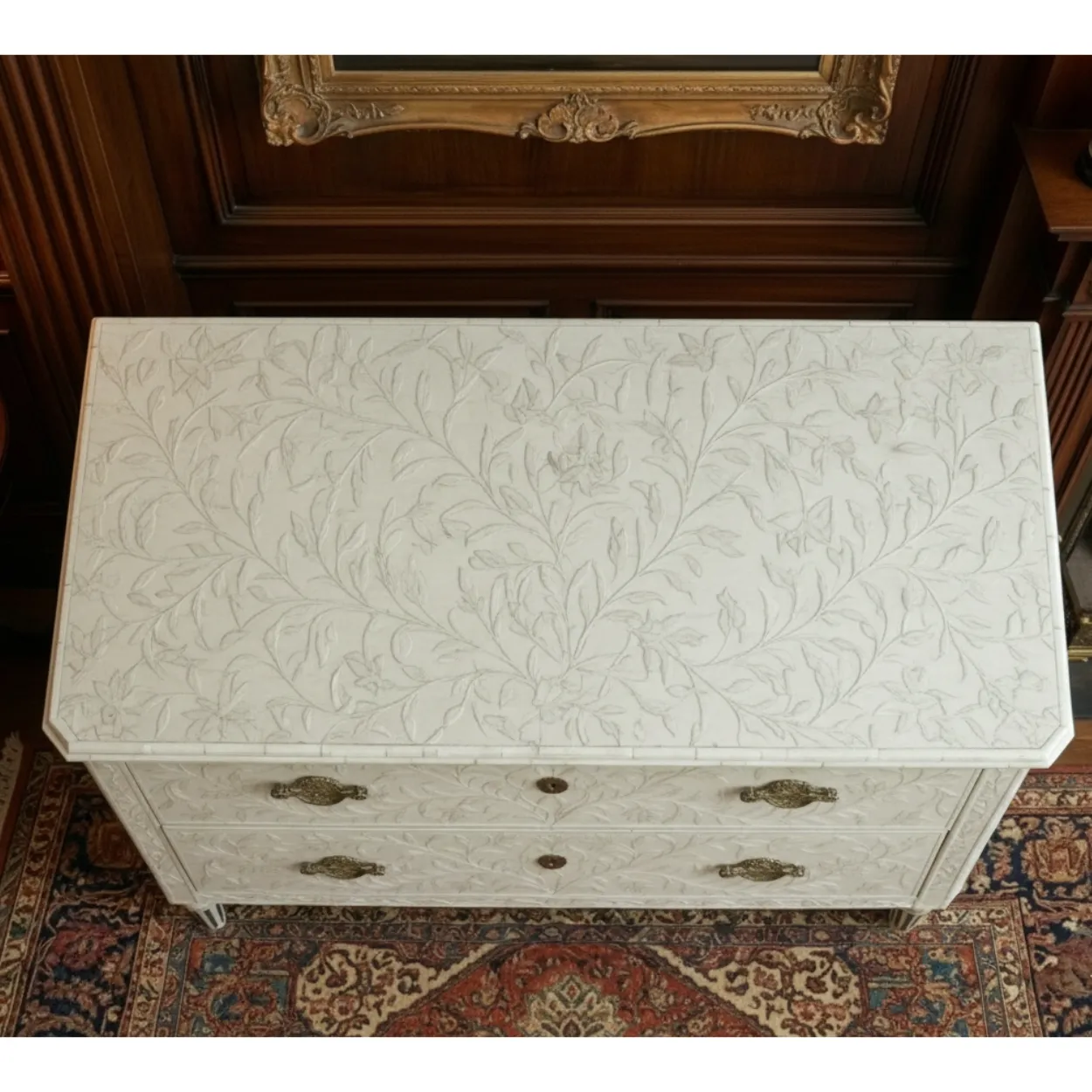 Bone Inlay White 3 Chest of Drawer - Image 3