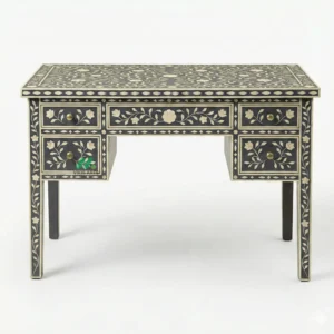 Bone Inlay Grey Desk Table