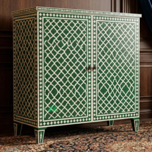 Bone Inlay Green Cabinet