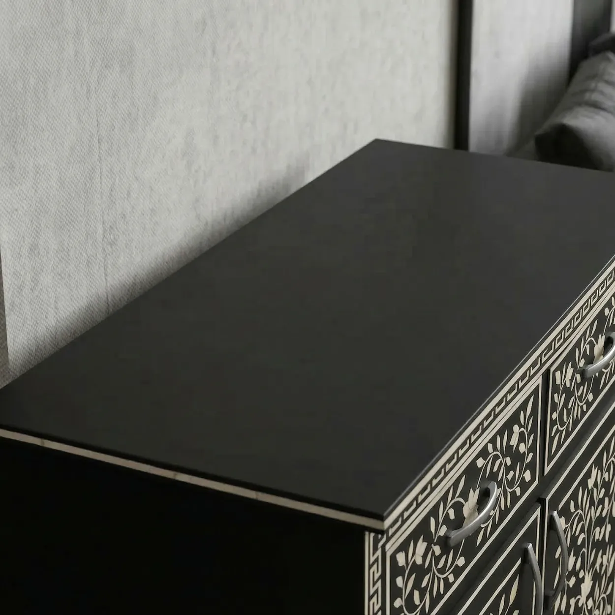 Bone Inlay Black Cabinet - Image 4