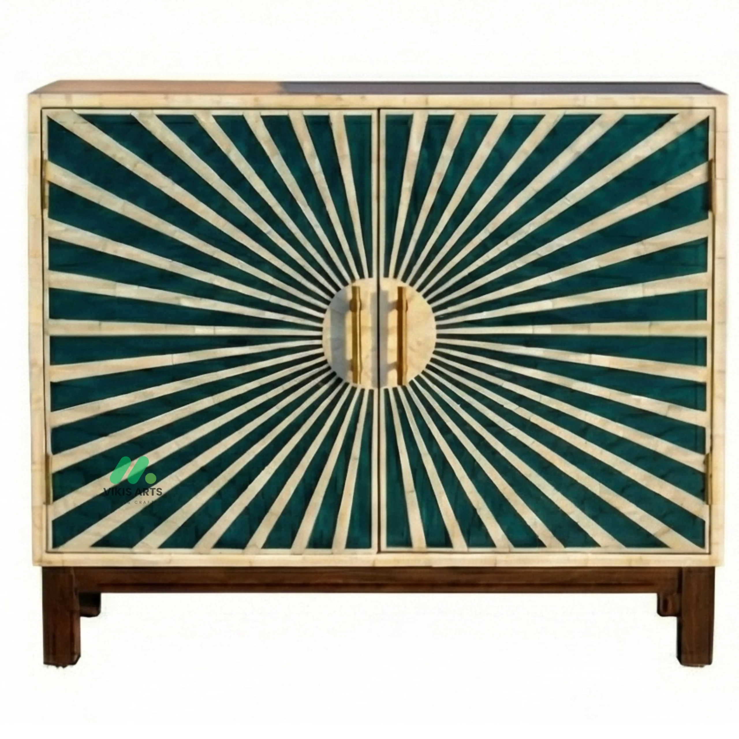 Bone Inlay Green Cabinet
