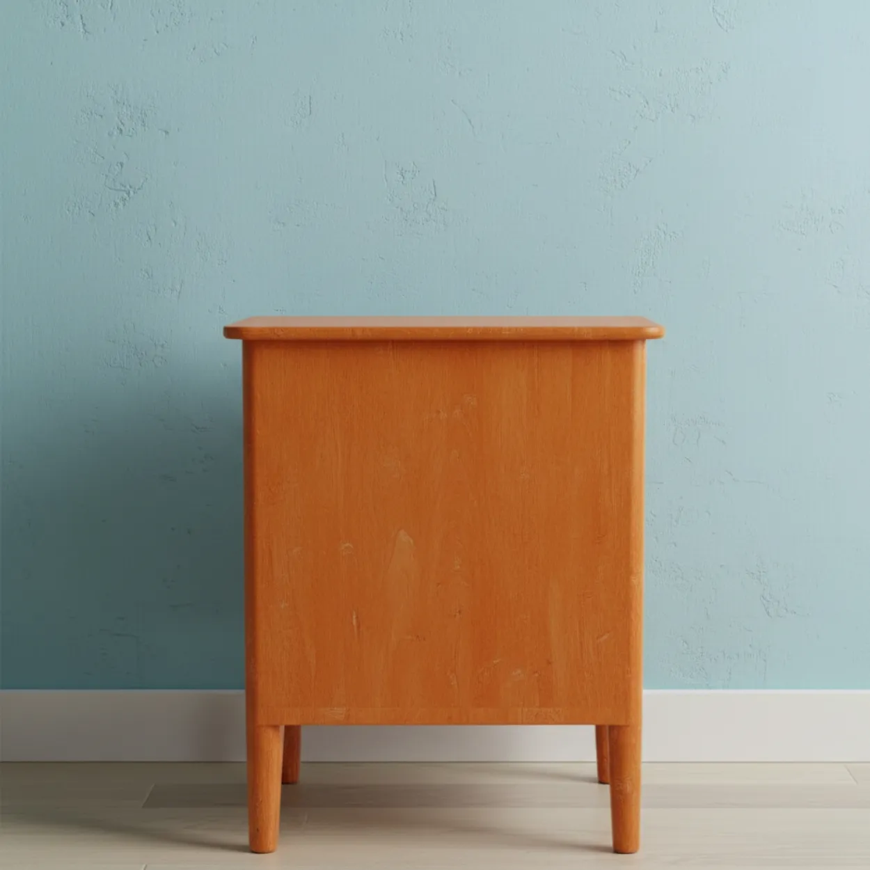 Bone Inlay Orange Bedside Table - Image 2