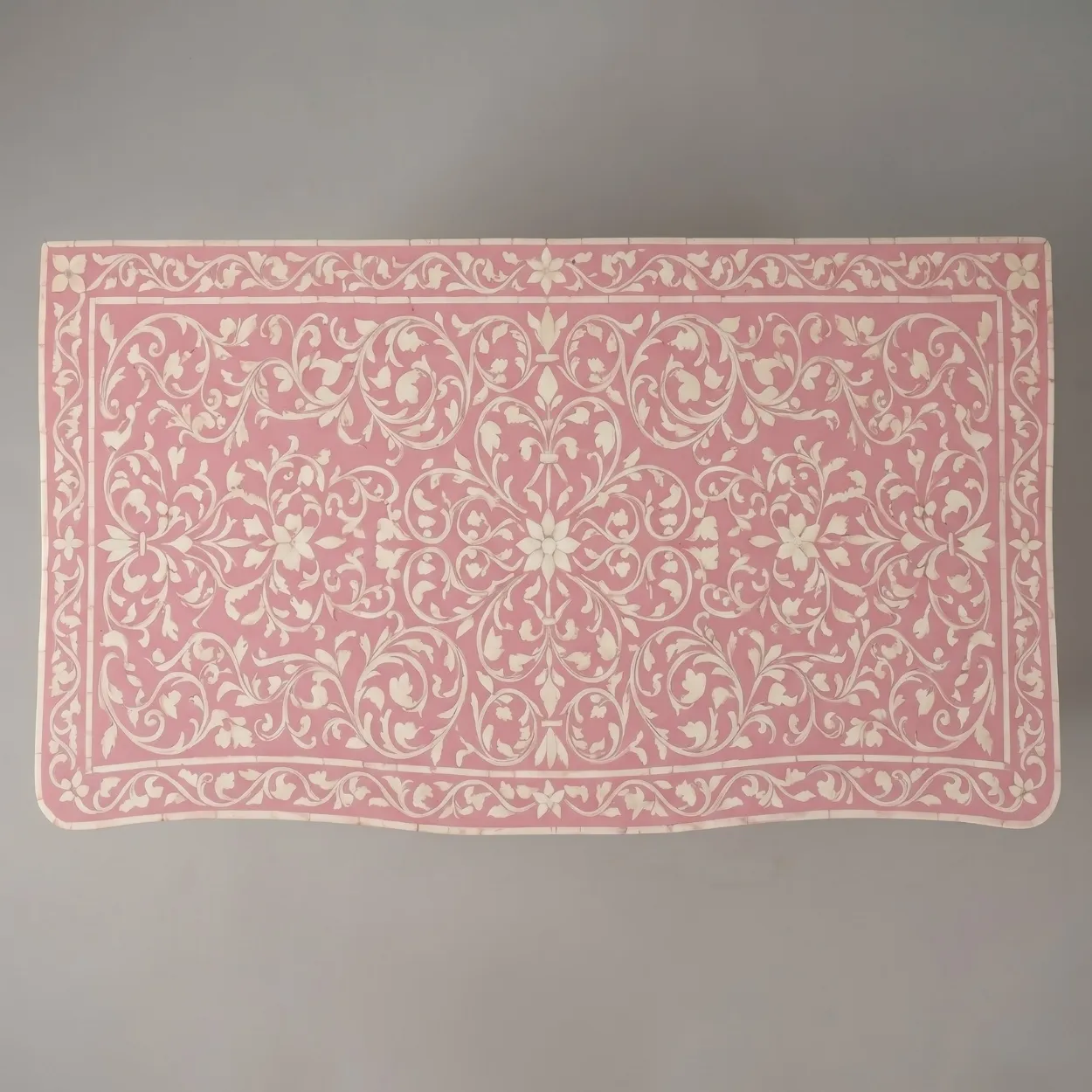 Bone Inlay Pink Console Table - Image 4