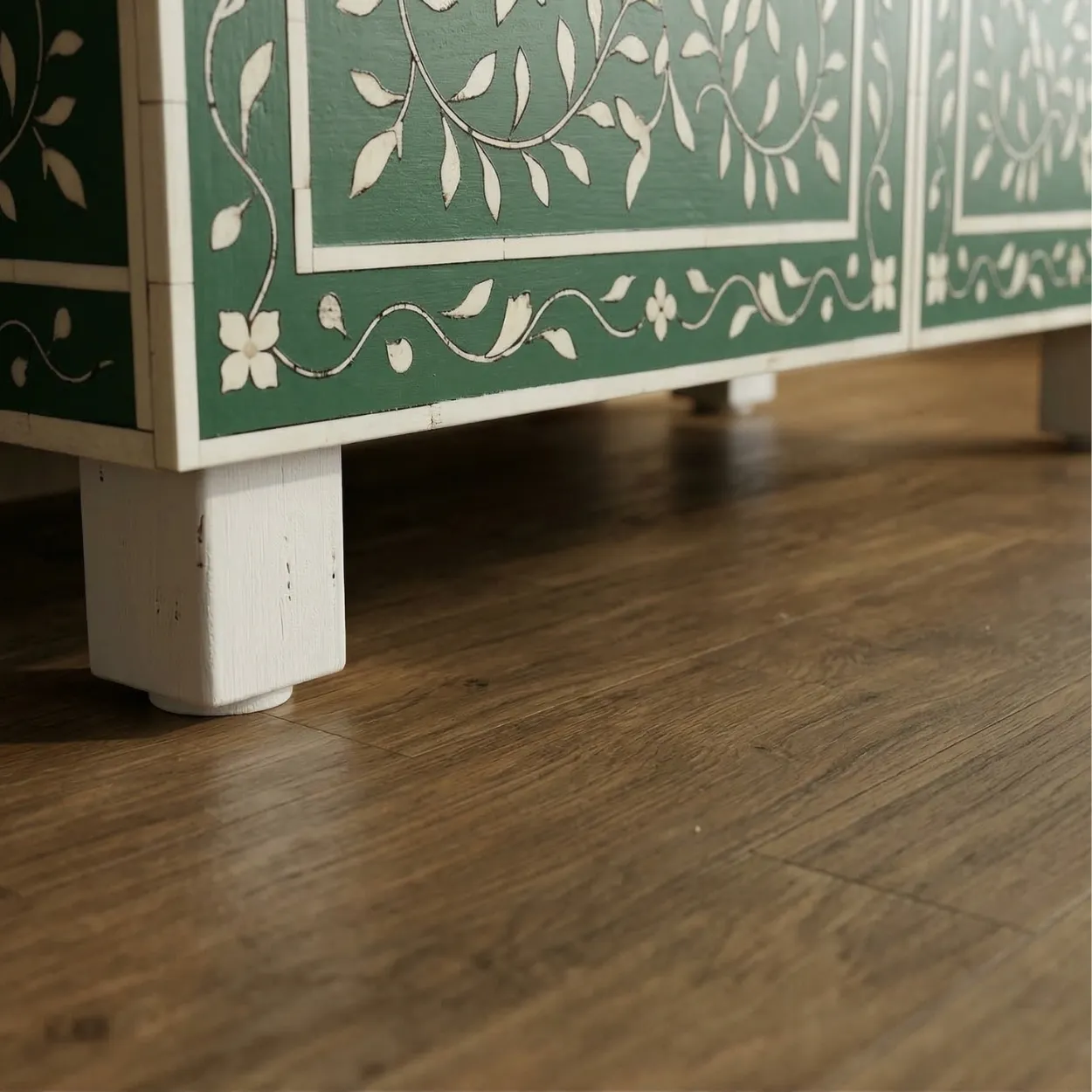 Bone Inlay Green Cabinet - Image 7