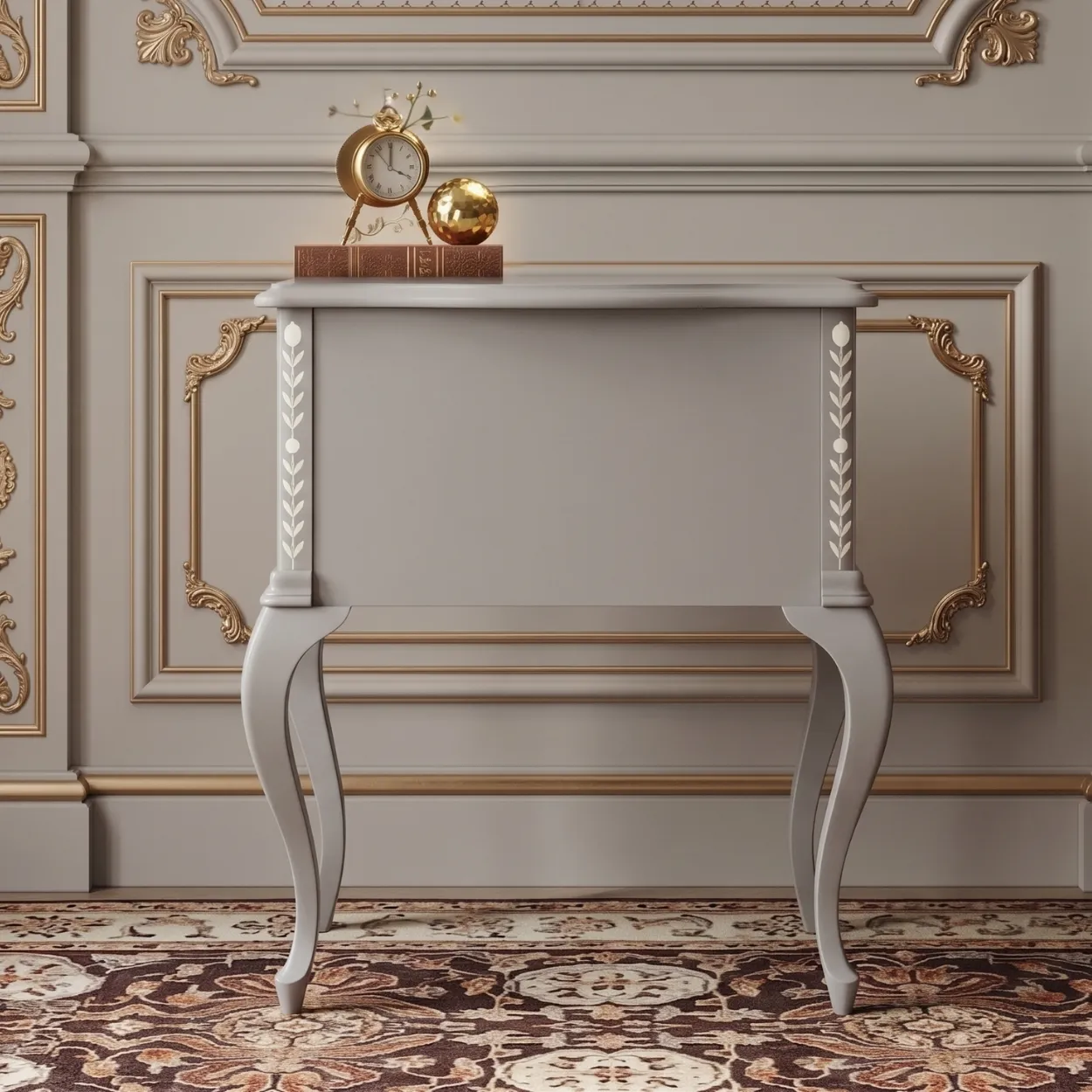 Bone Inlay Grey Bedside Table - Image 2