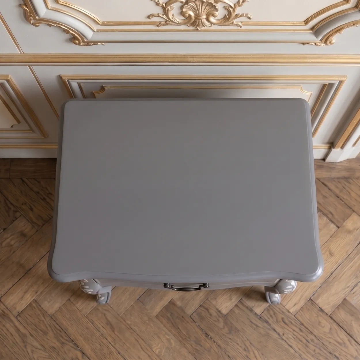 Mother of Pearl Grey Bedside Table - Image 3