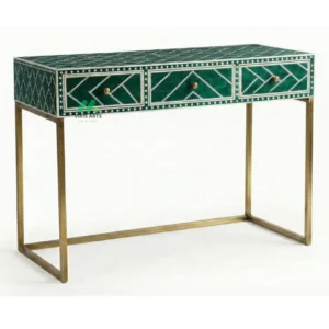 Bone Inlay Green Desk