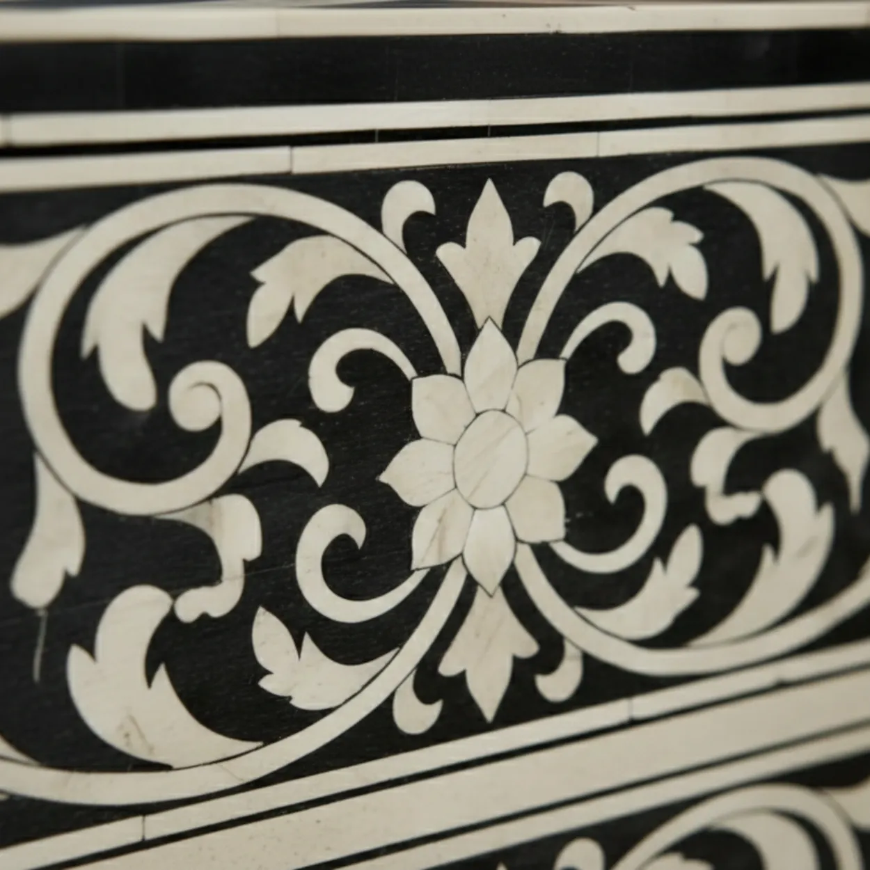 Bone Inlay Black 3 Chest of Drawer - Image 4