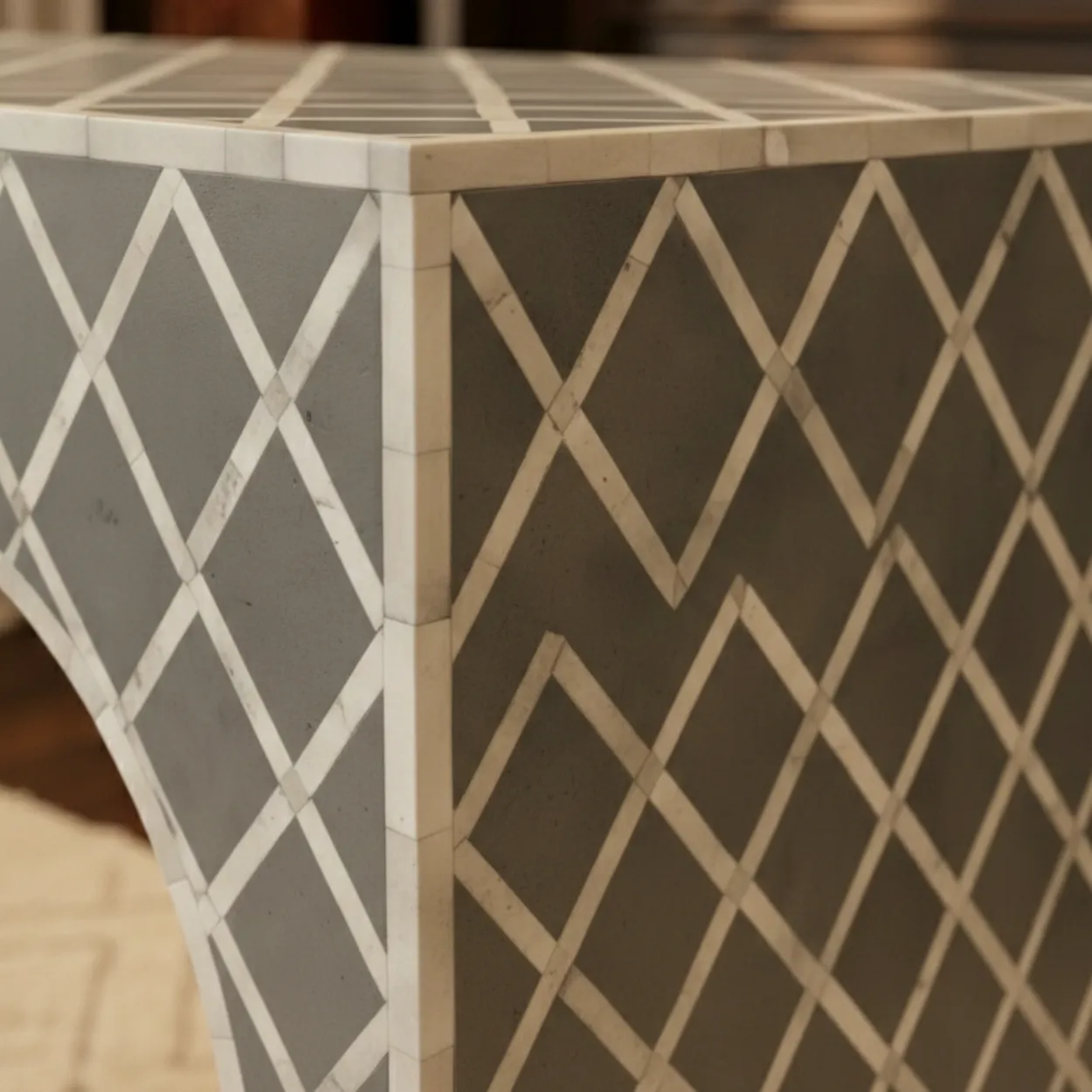Bone Inlay Grey Desk - Image 3