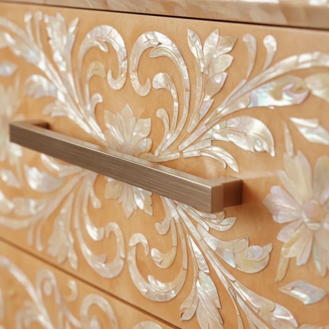Mother of Pearl Orange 6 Chest of Drawers - Image 4