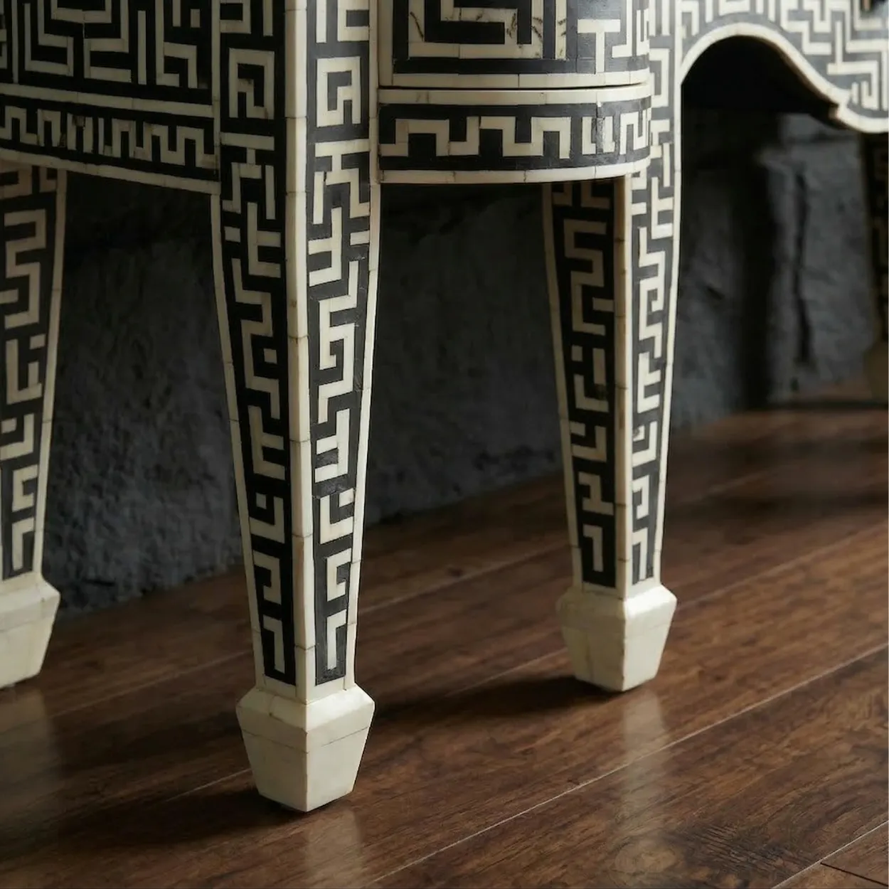 Bone Inlay Black Cabinet - Image 8