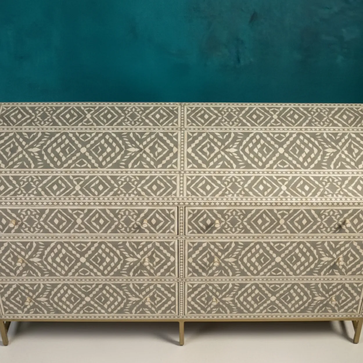 Bone Inlay Grey 6 Chest of Drawer - Image 3