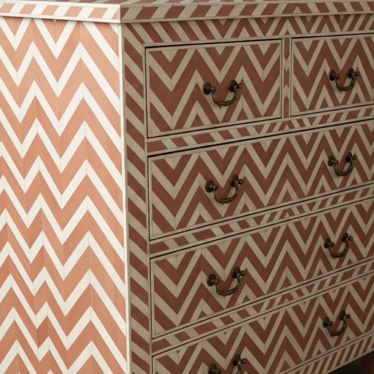 Bone Inlay Pink 5 Chest of Drawer - Image 6