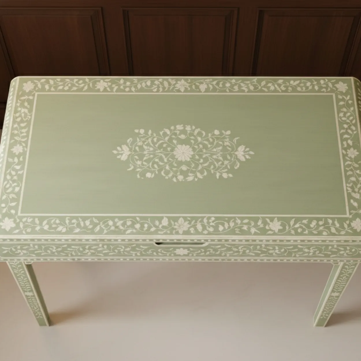 Bone Inlay Green Desk - Image 2