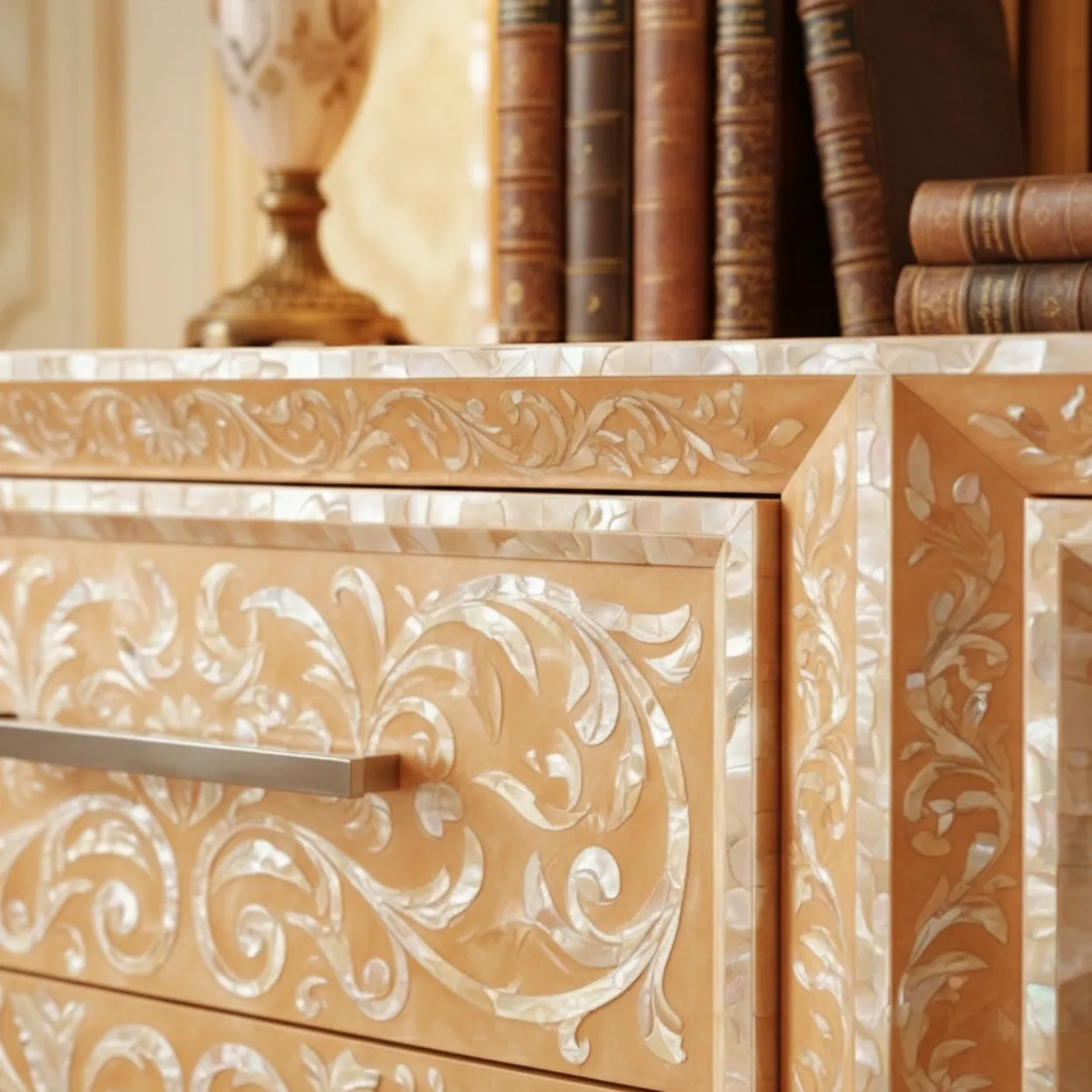 Mother of Pearl Orange 6 Chest of Drawers - Image 5