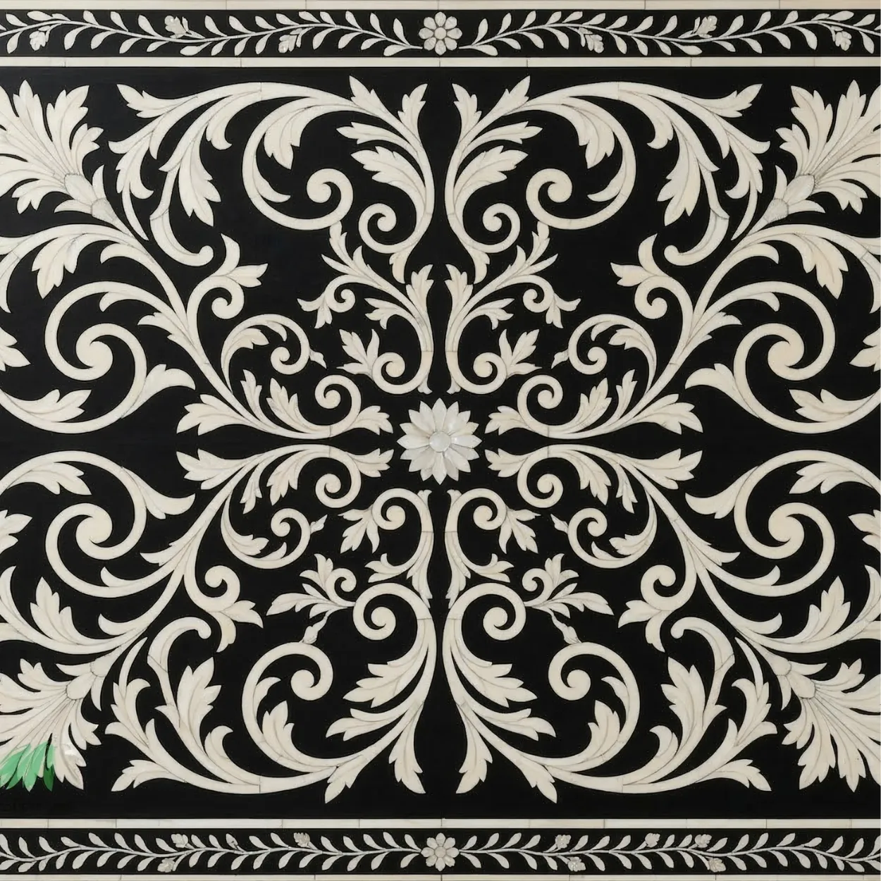 Bone Inlay Black Cabinet - Image 3