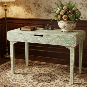 Bone Inlay Green Desk