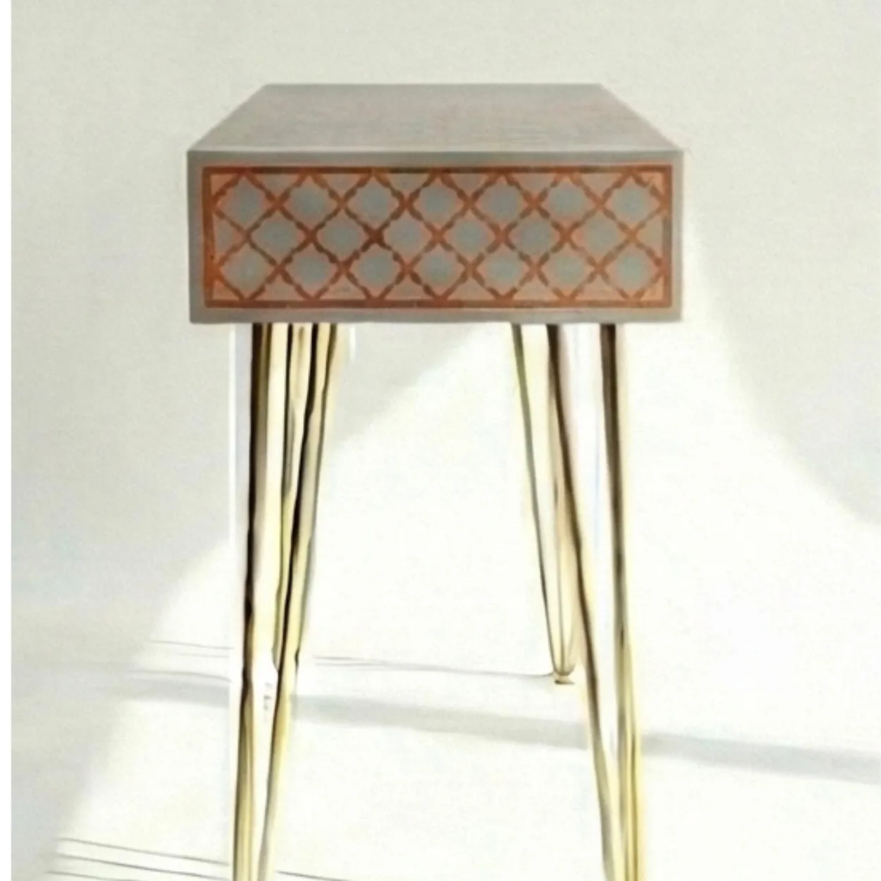 Bone Inlay Grey Desk - Image 3