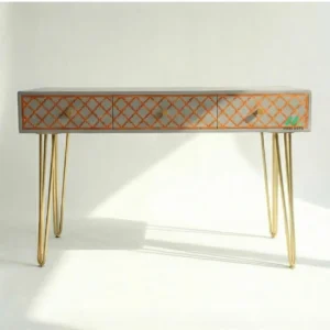 Bone Inlay Grey Desk