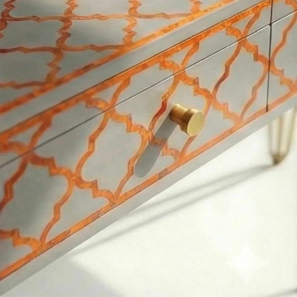 Bone Inlay Grey Desk - Image 5