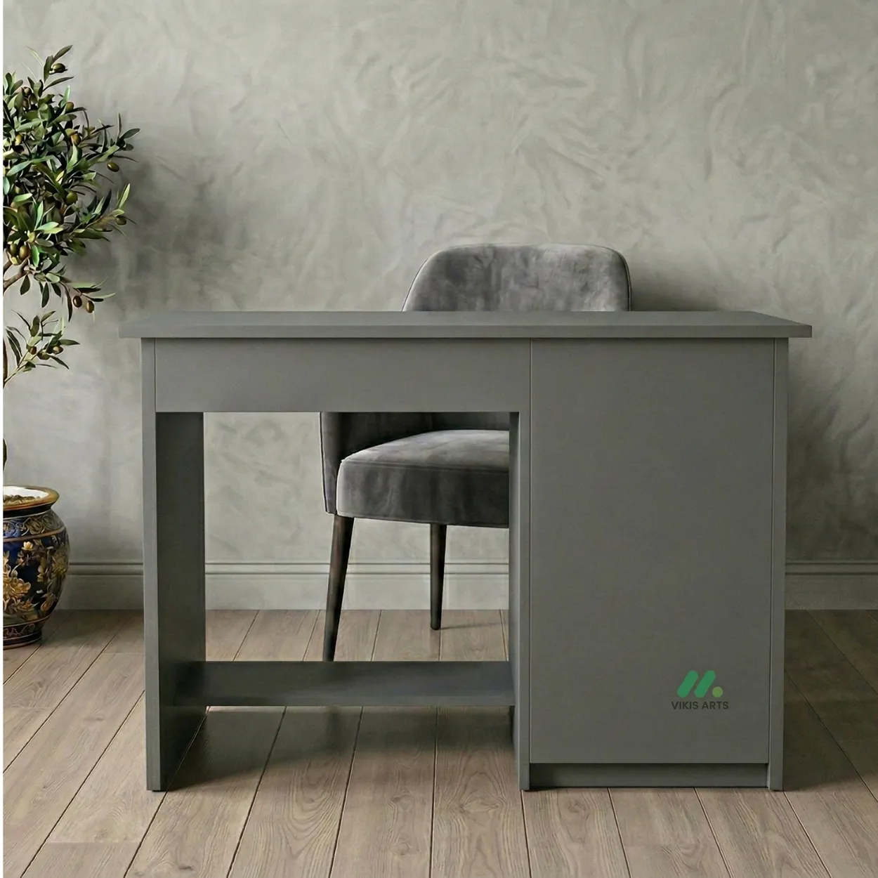 Mother of Pearl Grey Study Table - Image 2