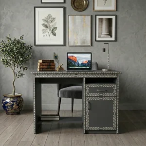 Mother of Pearl Grey Study Table