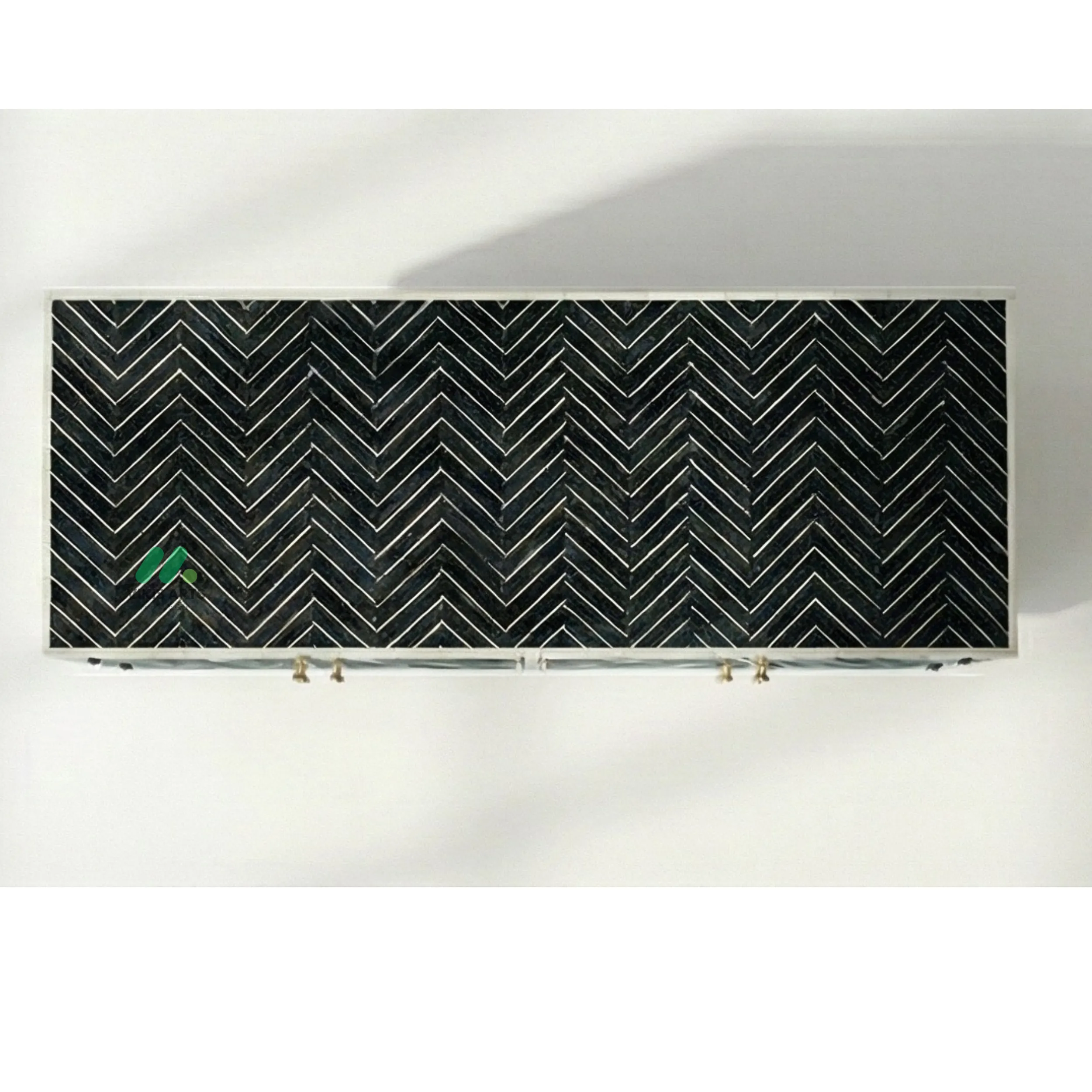Bone Inlay Black Cabinet - Image 4