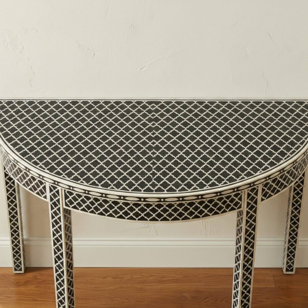 Bone Inlay Black Console Table - Image 2