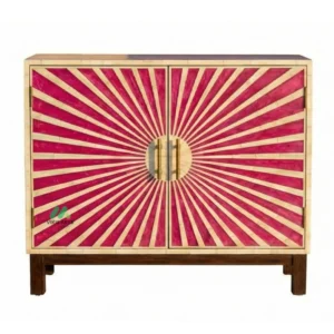 Bone Inlay Pink Cabinet