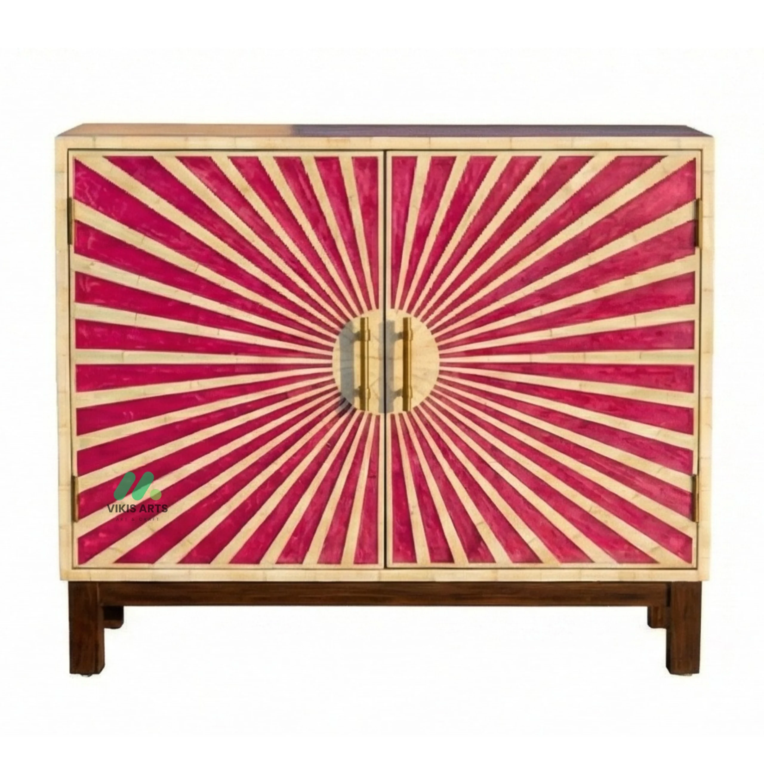 Bone Inlay Pink Cabinet